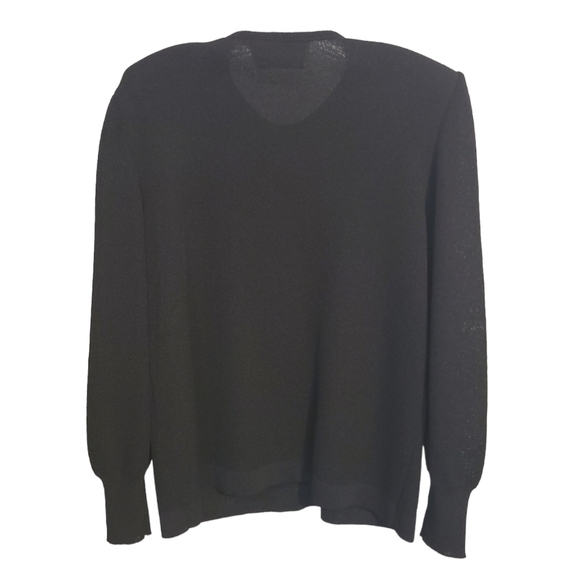 Castleberry | Women's Vintage Black Cardigan Sweater With Gold Buttons (Size 14) - Picture 14 of 14